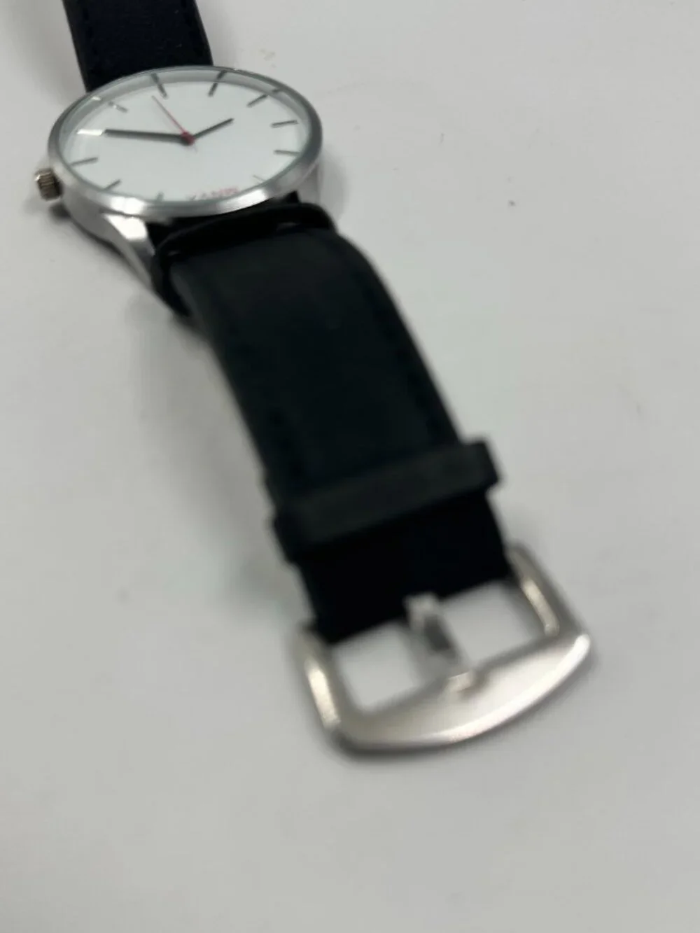 3/$30 MNVX Watch Men Silver Tone White Dial 44MM Minimalist New Battery 10